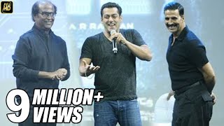 Salman Khan At Robot 20 First Look Launch Full Video HD  Rajinikanth Akshay Kumar [upl. by Aihsel]