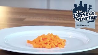 How to cut a carrot paysanne [upl. by Enaitsirhc]