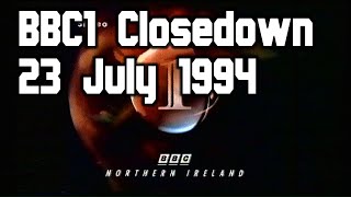 BBC1 NI Continuity and Closedown  23 July 1994 [upl. by Xanthus414]