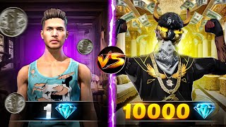 1💎 VS 10000💎 DIAMONDS CHALLENGE IN FREE FIRE [upl. by Cooe271]