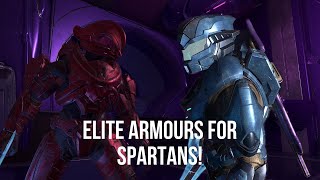 New Elite armours for Spartans Closest thing to playable Elites MinorMajorUltra  Halo Infinite [upl. by Koenraad297]