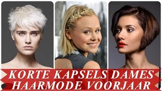 Moderne korte kapsels dames haarmode voorjaar 2018 [upl. by Asirak]