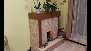 Házilag készült gipszkarton kandalló  Homemade plasterboard fireplace [upl. by Base117]