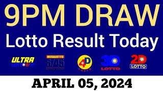 Lotto Result Today 9pm Draw April 5 2024 Swertres Ez2 PCSO Live Result [upl. by Falzetta]