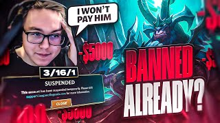 HE WONT PAY 5000 BET BANNED ALREADY [upl. by Akilat]