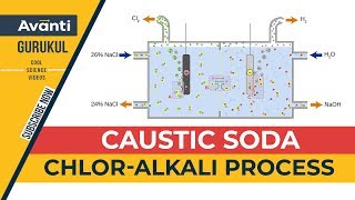 10S02  Acids Bases and Salt  Caustic Soda  Sodium Hydroxide  ChlorAlkali process [upl. by Sayres]