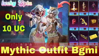 lucky spin draw 10 coupon bgmi  mythic outfit bgmi  lucky Spin [upl. by Idnam822]