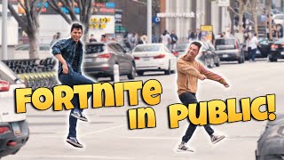 FORTNITE DANCE CHALLENGE IN PUBLIC Ft Motoki [upl. by Namijneb]