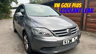 VW COOLANT LEAK FIX GOLF PLUS [upl. by Arnon]