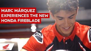 Marc Márquez rides the new 2020 CBR1000RRR Fireblade SP [upl. by Macfadyn]