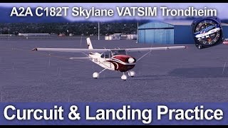 A2A C182 Skylane VATSIM VFR  Circuit and Landing Practice [upl. by Enyrb]