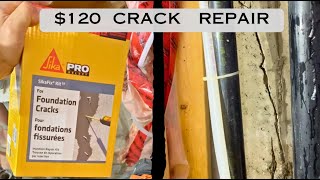 Foundation Crack Repair Sika [upl. by Edrea329]