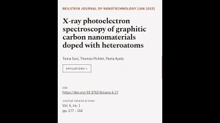 Xray photoelectron spectroscopy of graphitic carbon nanomaterials doped with heteroa  RTCLTV [upl. by Dutchman295]