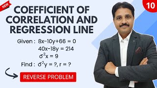 COEFFICIENT OF CORRELATION AND REGRESSION LINE SOLVED PROBLEM 10 IN STATISTICS [upl. by Fessuoy]