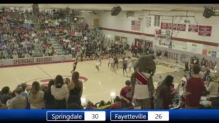 6A West Basketball Fayetteville Bulldogs Vs Springdale Bulldogs [upl. by Ivo122]