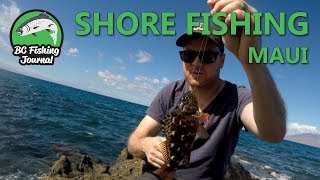 Shore Fishing in Maui  Catch and Cook [upl. by Aniez]