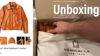 Shangrila Heritage  “Varenne” Olmo Badalassi Leather jacket unboxing [upl. by Kemble]