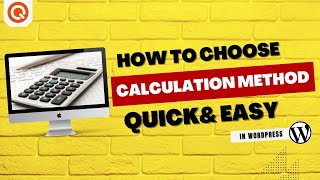 How to Choose Calculation Method with WordPress Quiz Plugin [upl. by Thecla]