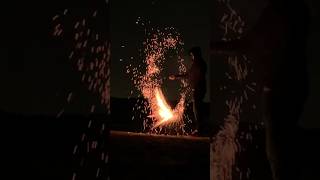 Steel wool firework flame shortvideo shorts action exprimentshorts fireworks [upl. by Darnell]