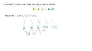 Geometric Sequence  Recursion Relation [upl. by Tsew]