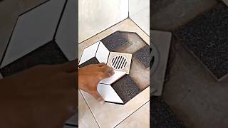 Bathroom floor tile kaise lagate Hain 😱 shorts tileinstallation shots marvel tiles yuotube [upl. by Nylesaj]