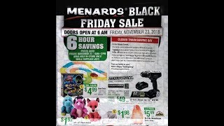 Menards Black Friday Ad 2018 [upl. by Macdermot606]