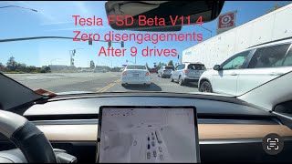 Tesla FSD Beta V114  4K  Zero disengagements after 9 drives [upl. by Layman543]