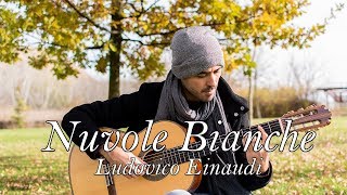 Nuvole Bianche  Ludovico Einaudi  Fingerstyle guitar cover  TAB [upl. by Adelbert]