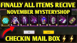 Finally NOVEMBER MYSTERYSHOP items Recive Check Your Mailbox I Recive all Items 🎉🎉mysteryshop [upl. by Arvad]