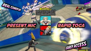 PLAYING WITH PRESENT MIC AND TOGAS RAPID QUIRKSET EARLY IN MY HERO ULTRA RUMBLE [upl. by Leban]