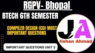 Compiler Design RGPV important questions  Unit 3  Compiler Design  Important Questions [upl. by Kreager]