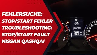 Nissan Qashqai StoppStart Fehler mit Fehlersuche P1130 C1130 C1132 [upl. by Bella182]