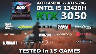 NEW ACER ASPIRE 7 Intel i5 13420H  RTX 3050 6GB GAMING BENCHMARK TEST  Tested in 15 Games [upl. by Elvie]