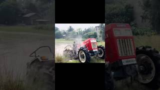 Thar song swaraj 855 vs swaraj 744 fe 4×4 full power tractor mud challange and tractor washing short [upl. by Amias850]