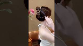 Hairstyle with hair accessories 😍 viral hairstyle unique trending shortvideo [upl. by Ciprian]