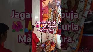 Jagadhatri puja  bauria  madhyapara arati [upl. by Ayekel235]