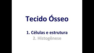 Tecido Osseo  parte 01 [upl. by Eirelav]