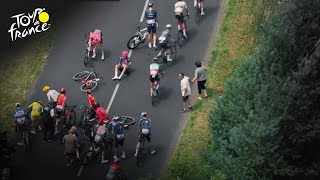 Accident delays riders during Tour de Frances Stage 12  Cycling on NBC Sports [upl. by Nolrev]