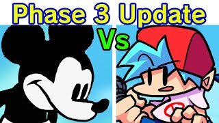 Friday Night Funkin VS Mickey Mouse 3rd Phase Update FNF Mod Sunday Night Happy Smile Horror [upl. by Pfosi]