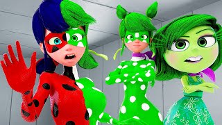 Miraculous The Ladybug  Disgust Transformation Inside Out 2 Animation [upl. by Supmart]