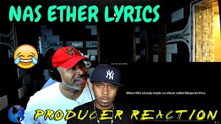 Nas Ether Lyrics Video  Producer Reaction [upl. by Alyakcm]