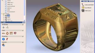 Creating a signetclass ring and working with assemblies in ArtCAM JewelSmith [upl. by Afatsuom]