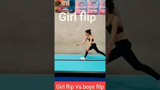 girl flip Vs boys flip  aerial flip 🔥shorts carthwheel aerial [upl. by Meesan]