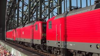 DB 111 143 143 146 Lokzug auf der Hohenzollernbrücke Köln [upl. by Trixie775]