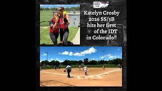 Katelyn Crosby 2026 SS3B hits her first 💣 of the IDT in Colorado‼️ [upl. by Azeret]