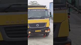 bharatbenz tipper driving construction [upl. by Aleciram]