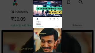 IT Sector Penny Stock Under ₹50 stockmarketindia itpennyshare stockmarketcrash [upl. by Yerdna]