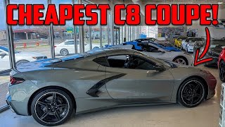 Cheap Base Model 1LT C8 Corvette Cheapest COUPE In The World [upl. by Aidne110]