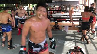 Pro Muay Thai fighters sparring  Tiger Muay Thai July 2021 [upl. by Crystie]