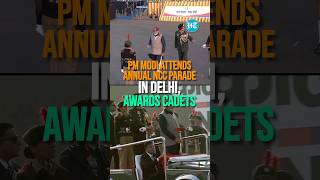 PM Modi Attends Annual NCC Parade In Delhi Awards Cadets  Watch [upl. by Aihsenet567]